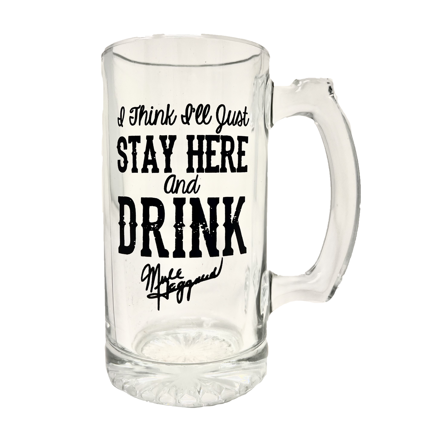 Merle Haggard 12 oz Glass Tankard