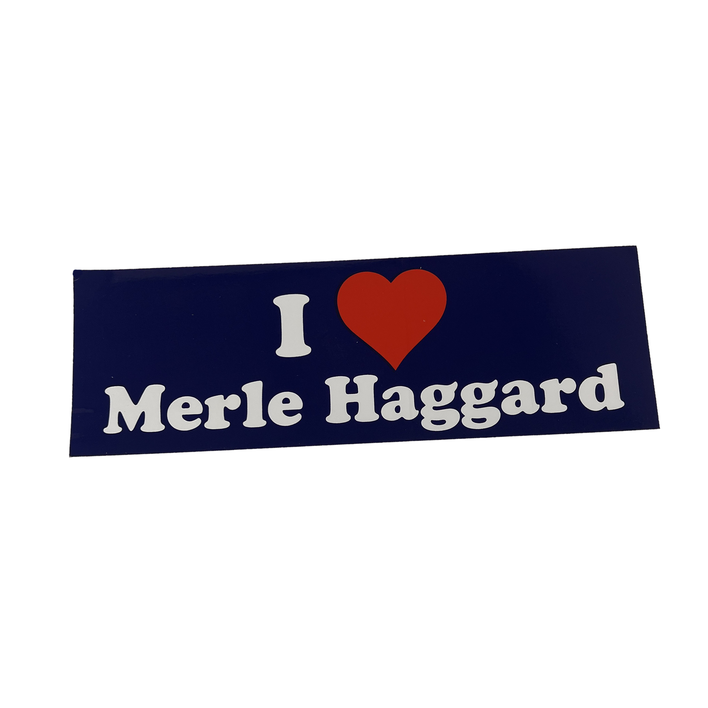 "I <3 Merle Haggard" Navy Bumper Sticker