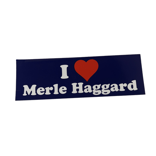 "I <3 Merle Haggard" Navy Bumper Sticker